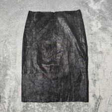 A.L.C 2013 100% Leather Shiny Midi Skirt Wome...