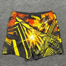 Joe Boxer Mens Swim Trunks Size XL Tropical Graphic Board Shorts Mesh Lined