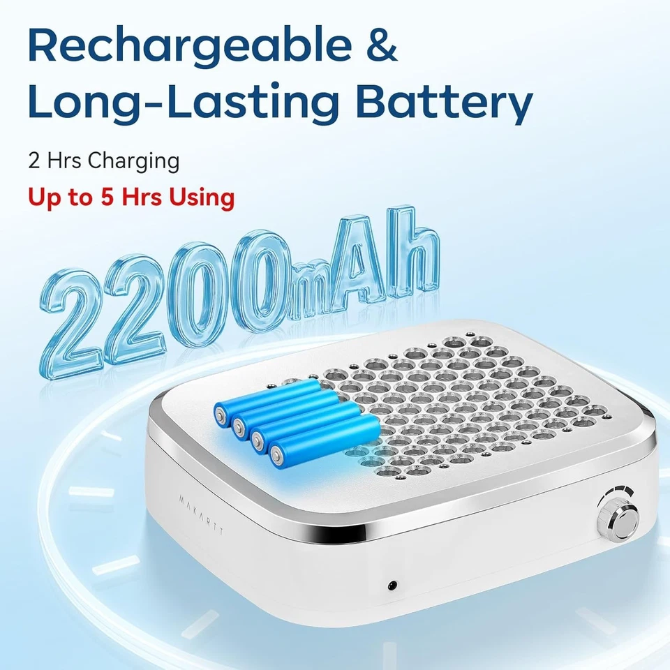 Colector de polvo de uñas profesional con filtro reutilizable y potencia de succión eficiente Foto 4 de 4