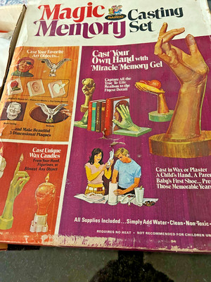 1973 Rapco Magic Memory Casting Set Model 7300 Vintage Wax Craft NOS Complete
