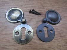 Brass construction KEYHOLE cover escutcheon key hole plate covered Vintage Victo