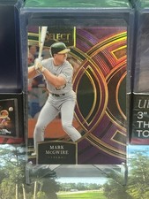 2024 Panini Select Mark McGwire #62 Premier Level Purple Prizm 18/99 Oakland A’s