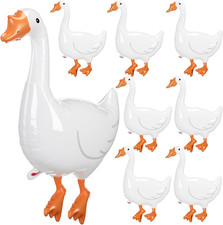 8 Pcs 32 Inch Inflatable Silly Goose Balloons for Party Decor and Photo Props