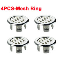 4Pcs Plastic Sink Hole Overflow Cover for Kitchen Bathroom Basin Trim Bath Drain