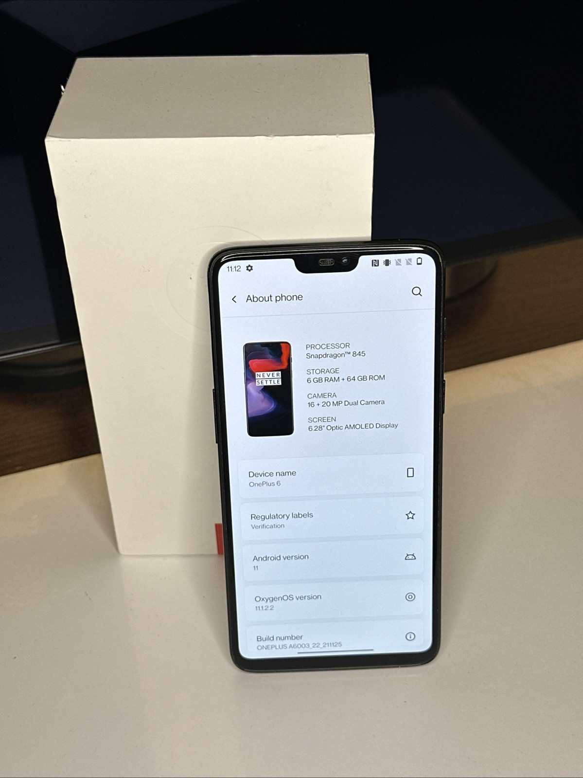 OnePlus 6 (A6003) 64GB - Black (GSM Unlocked) 6GB RAM