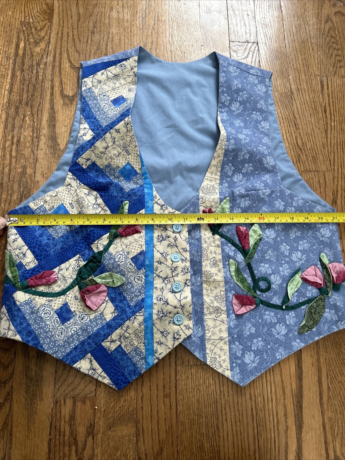 Unique Handmade Patchwork Quilted Texture Flower … - image 2