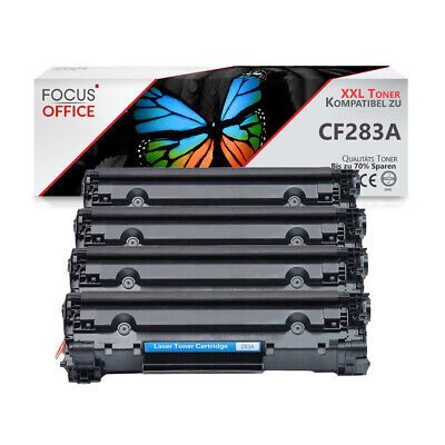 4 Toner für HP LaserJet Pro MFP M125nw M125rnw M126a M127fw M128fp CF283A 83A