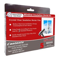 Fonsbleaudy 5-Window Shrink Film Window Insulation 5 Windows, Clear