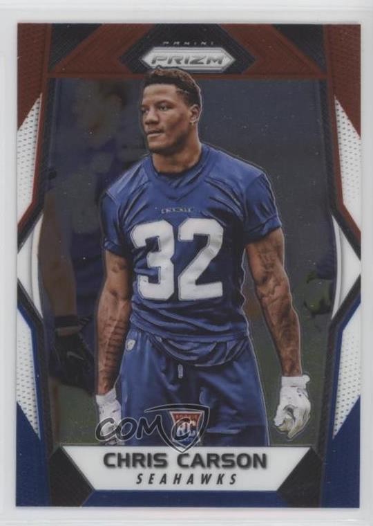 2017 Panini Prizm Rookies Red White & Blue Prizm Chris Carson #212 0g45