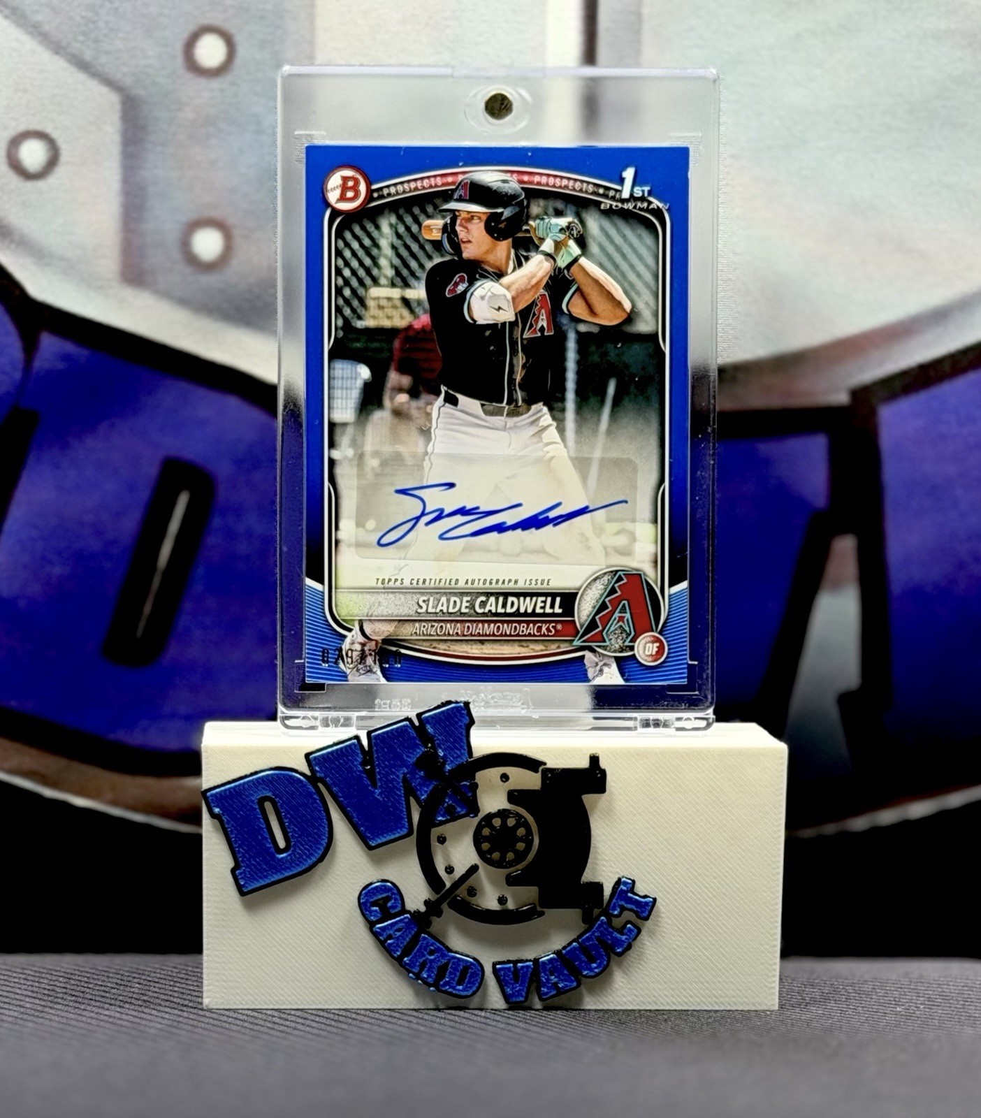 2025 Bowman Prospects Autograph Blue Border #BPASC Slade Caldwell Auto #29/150