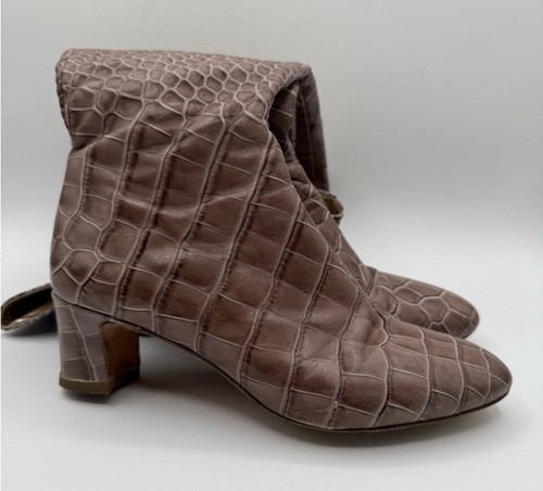 Ann Klein Brown Crocodile Pattern Over The Knee-High Boots Size 7 - Picture 3 of 12