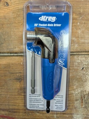 Kreg 90-Degree Pocket Hole Driver Drill Attachment with 3 in. Square Drive Bit