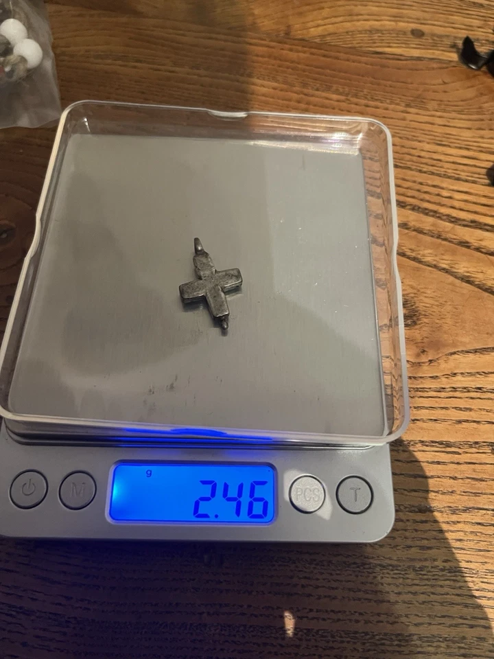 RARE CROIX EN ARGENT ROMAIN , Mero, Féodale ? A Déterminer - Photo 4/4