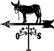 Arthifor Roof Vane with Donkey Silhouette, Matte Black