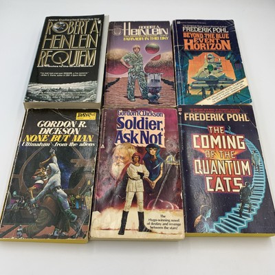 Vintage SCIENCE FICTION FANTASY LOT OF 6 PB Pohl, Heinlein