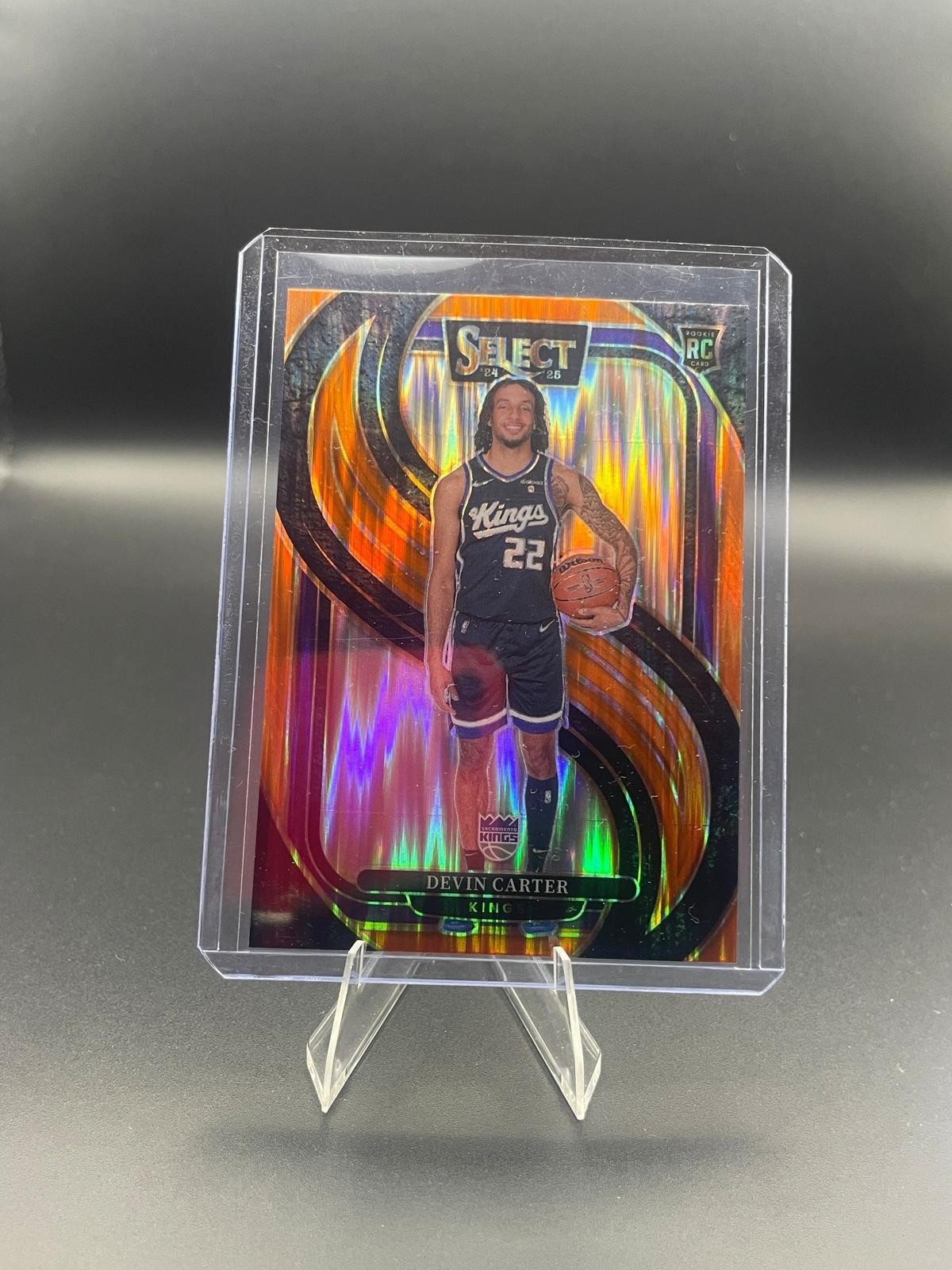2024-25 Panini Select #174 Devin Carter Orange Flash Prizm