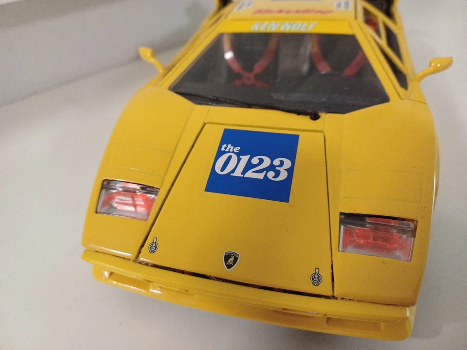 Lamborghini Countach 1988 Burago 1.18- Miniature Jaune- Rare Vintage Collector - Photo 4/4