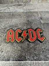 AC/DC Rare Vintage Licensed Gold  Red on Black Embroidered Patch  Rock Band New