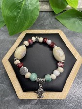 Handmade Ceramic Bead Beaded Stackable 6 Plus Stretch Bracelet New B288