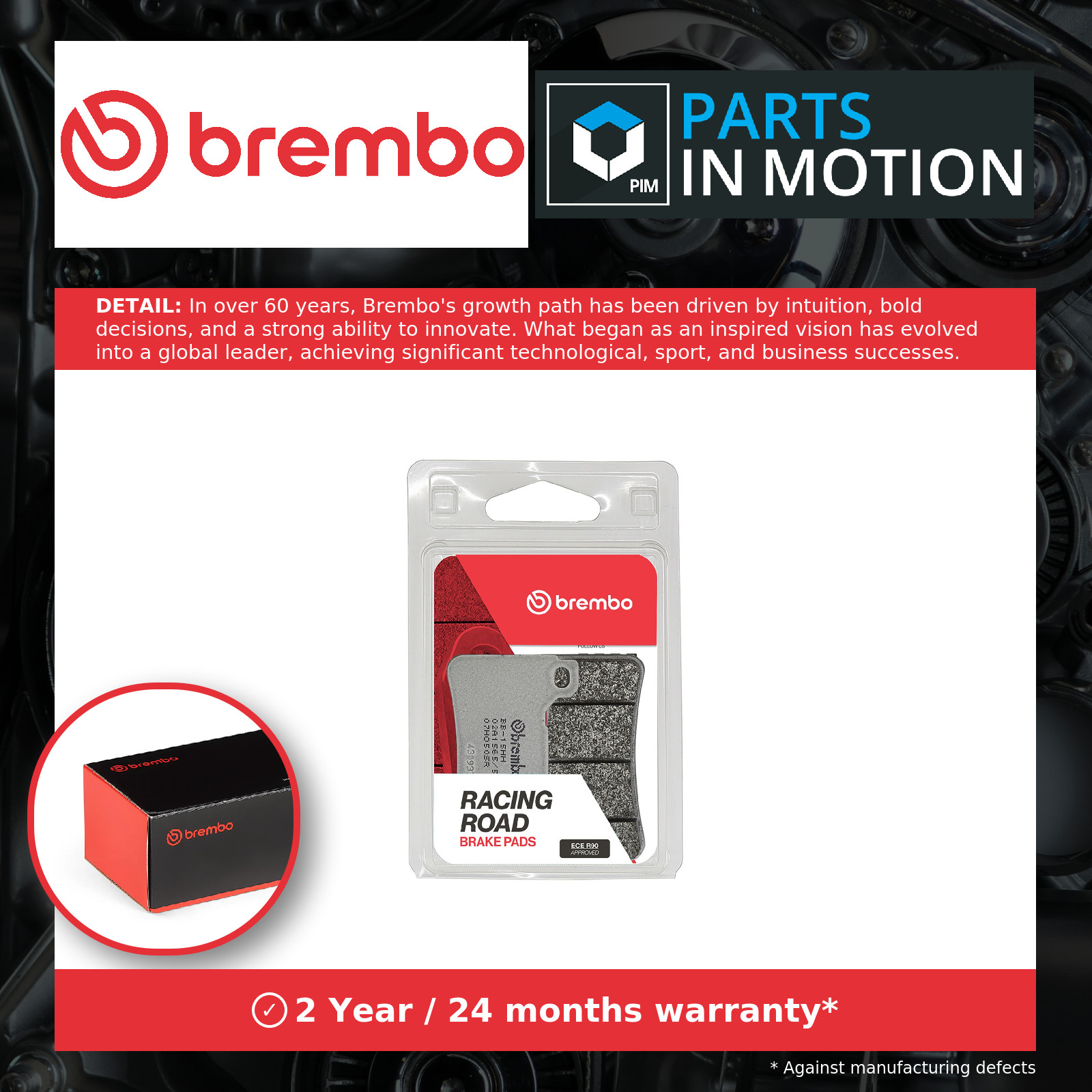 Motorcycle Brake Pads Set 07HO50SR Brembo Genuine Top Quality Guaranteed New