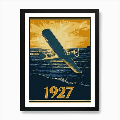 Aihrgdesign A Vintage Aviation Post Framed Wall Art Poster Canvas Print Picture