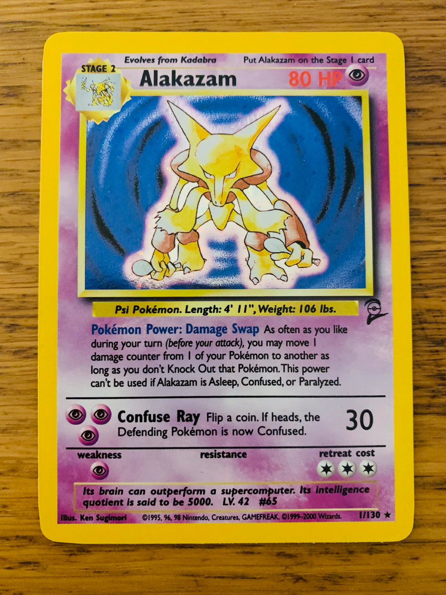 Alakazam (1/130) Holo Base Set 2 Pokemon Card! FAST & FREE P&P! | eBay
