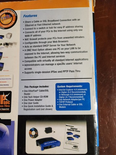 LINKSYS BEFSR11 1-Port Cable/DSL Router - Picture 7 of 10