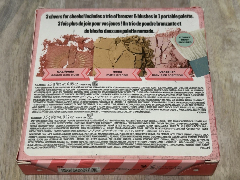 Benefit румяна палитра щеки N веселый Galifornia Hoola одуванчик путешествий новый - Изображение 3 из 4