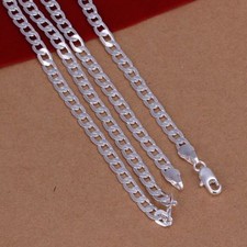 Men's Women's Unisex 925 Sterling Silver Plated Necklace B15