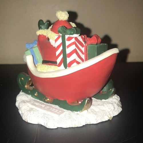 Vintage Wang’s International Santa Claus, Sleigh and Presents. 1993 #X6093 Gifts - Imagen 6 de 12