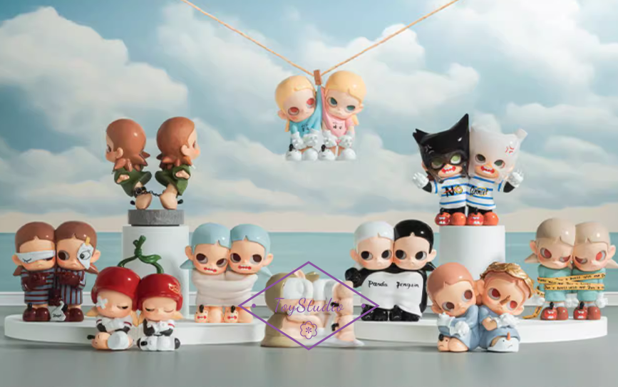 POPMART Zsiga Twins Series Confirmed Blind Box Figure Toys