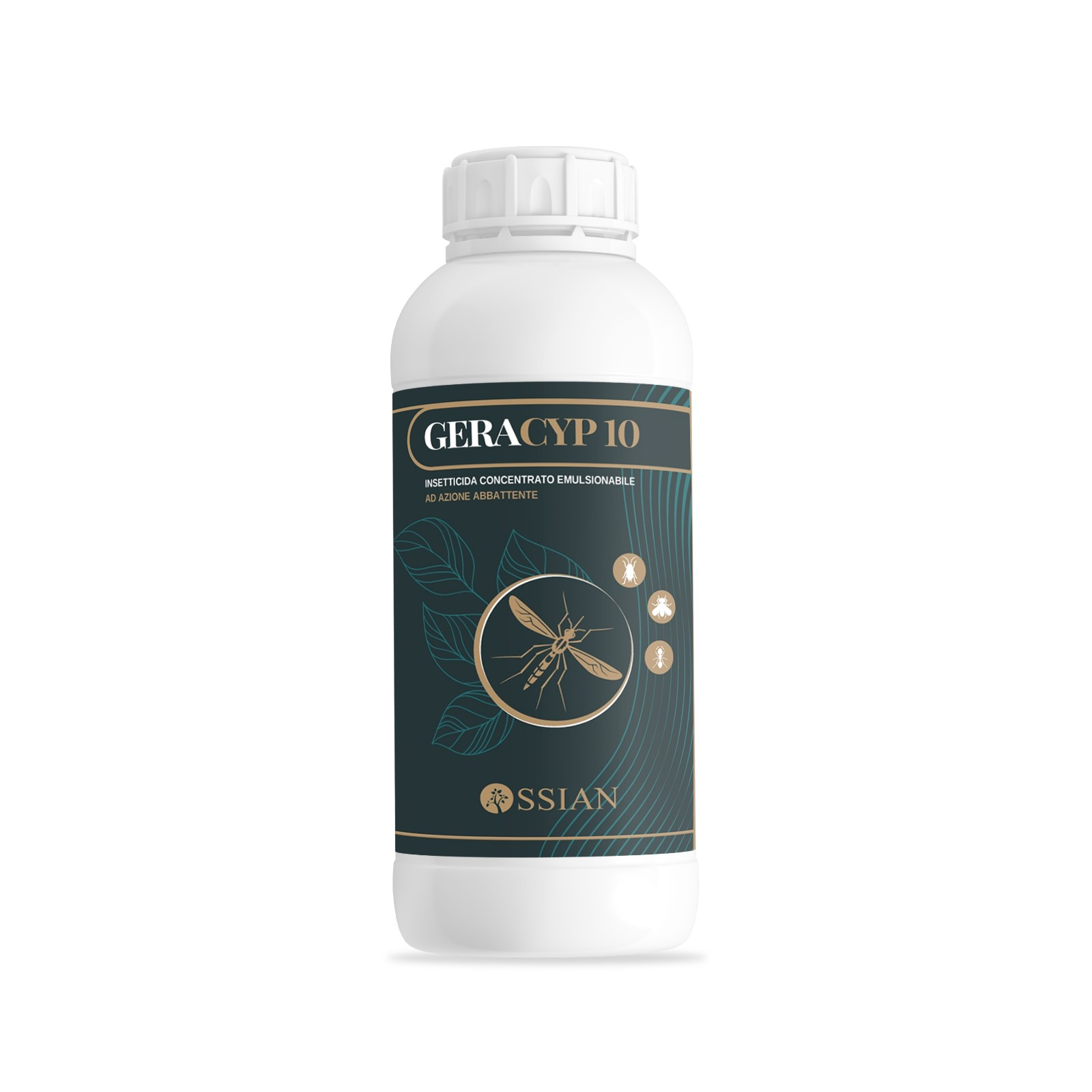 Ossian GERACYP 10 Insetticida Cipermetrina 10% con Geraniolo mosche zanzare 1 LT