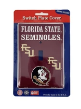 Officially Licensed Red Florida Seminoles Single Switch Plate Cover Light