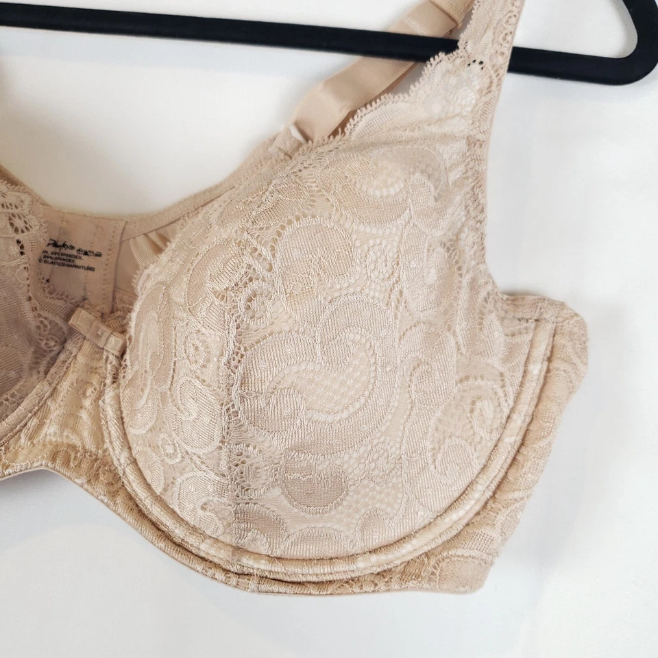 Playtex Bra 42C 4514 Love My Curves Lift Lace Underwire Beige Black Lot of 3 - Image 4 of 4