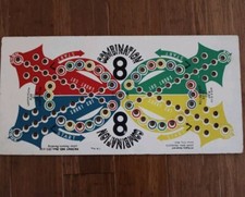 Vintage Game Board Combination 8 Eight Marble Game