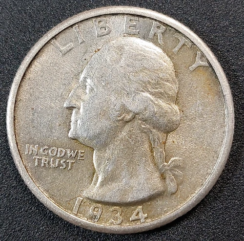 1934 P Washington Sliver Quarter  XF -0504-6