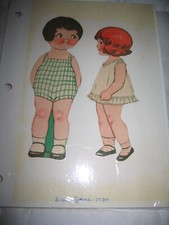 Vintage Original 1930 Dolly Dingle and Friend Cut Out Paper Dolls