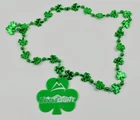Coors Light Beer USA Necklace Party Beads Green Clover