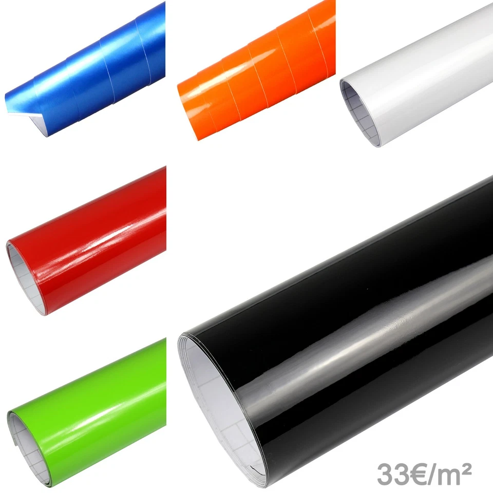 33€/m² Auto-Folie glänzend glanz BLASENFREI 20cm x 30cm DIN A4 Muster Folie  - Bild 1 von 1