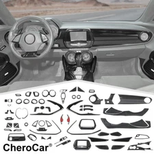 Interior Door Dash Gear Shifter Panel Decor Cover Trim Kit for 17+ Chevy Camaro