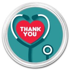 1 oz Silver Colorized Round - APMEX (Thank You, Healthcare) 105.88 per troy oz