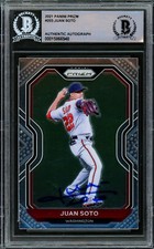 Juan Soto Autographed 2021 Panini Prizm Card #203 Yankees Beckett #15866948