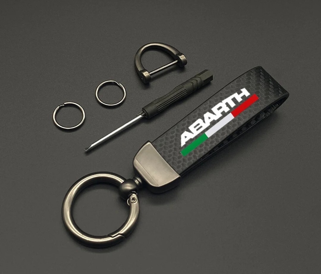 Portachiavi in Sky carbonio Fiat 500 Abarth, 595 Spider