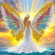 Diamond Art Angel Diamond Painting Kits for Adults, Special Shaped Rhinestone...