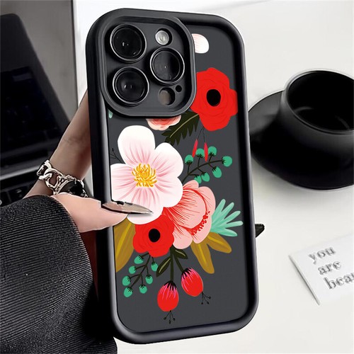 For iPhone 15 14 13 12 11 Pro Max Plus XS XR 8 7 Shockproof Flowers Case Cover - Picture 14 of 22