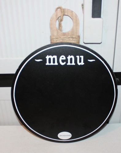 NEW Rustic 11" Round Hanging Menu Chalkboard Old East Main Co.