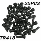 (25) TR418 STANDARD 2" SNAP IN TUBELESS BLACK RUBBER TIRE VALVE STEM TR 418