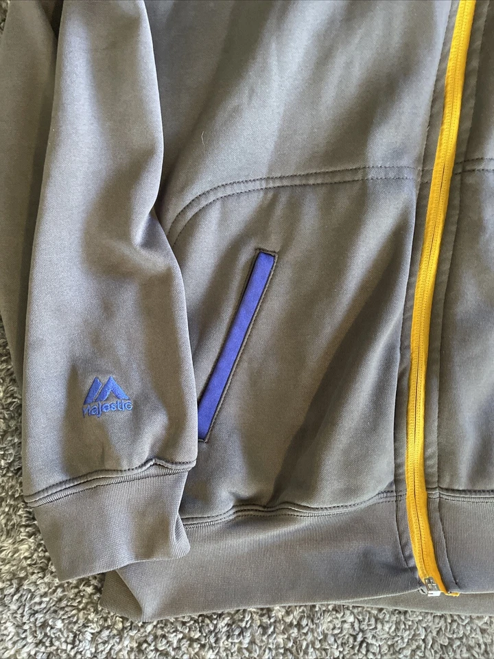 Golden State Warriors Full Zip Warm Up Jacket Youth Size Medium NBA Majestic - Image 3 of 4