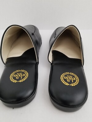 L.B. EVANS Black Leather Duke Scuff Slipper Slides 13 M  display picture 2