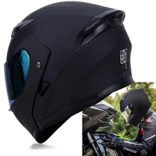 DOT Flip up Modular Full Face Motorcycle Helmet Men Women Dual Visors + SHIELD